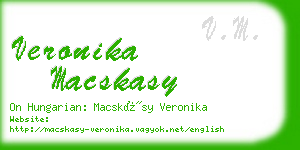 veronika macskasy business card